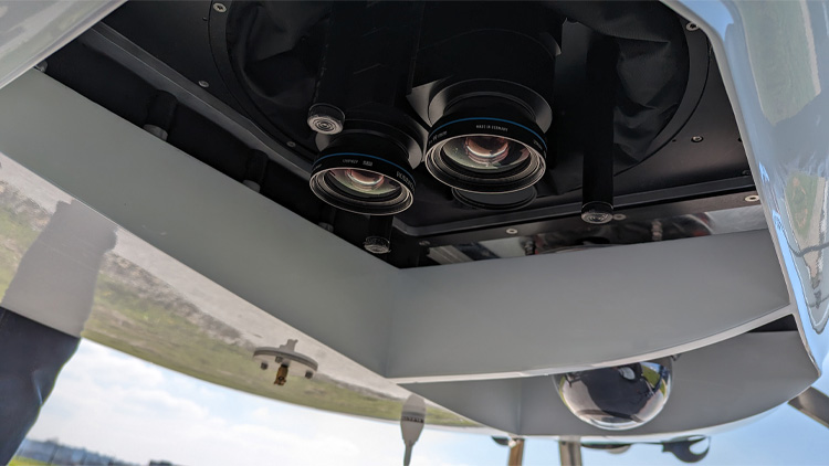 Two dedicated sensor hatches that allow for flexible integration of sensor payloads